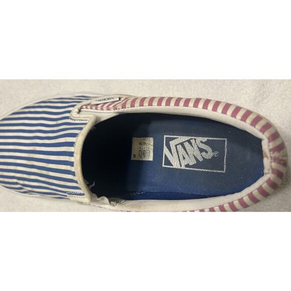 Vans Madewell Womens Sneakers 8.5 Colorful Mixed Stripe Deck Club Slip On Shoes - Picture 10 of 11